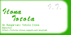 ilona totola business card